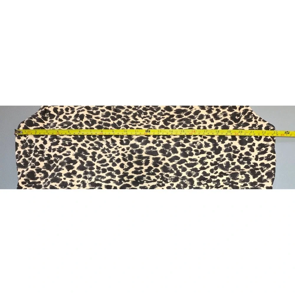 Anthropologie Womens 2X Elyse Leopard Print Bias Midi Slip Dress